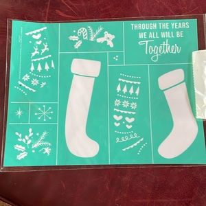 Chalk Couture Holiday Stencil.  Reusable, cleans with water.  Paste packets incl